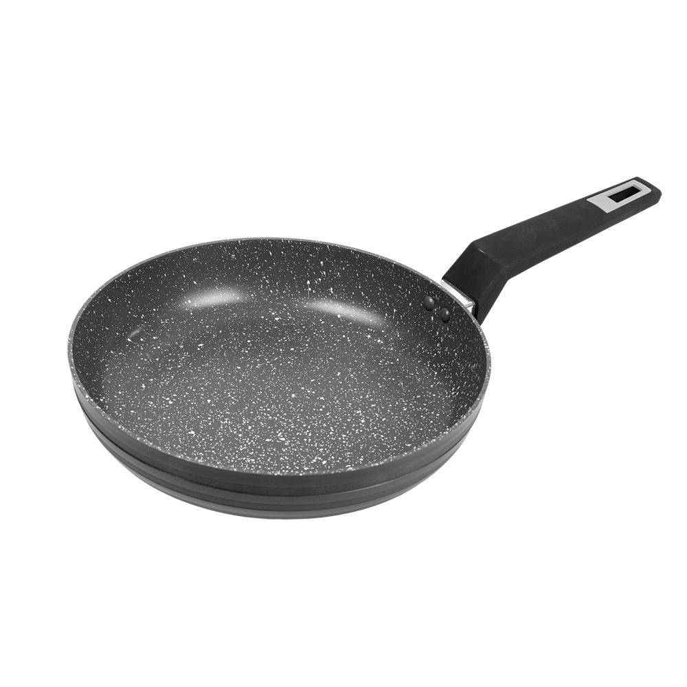Stekt eggpanne Omelett grytesett Marmor Non-stick rund stekepanne