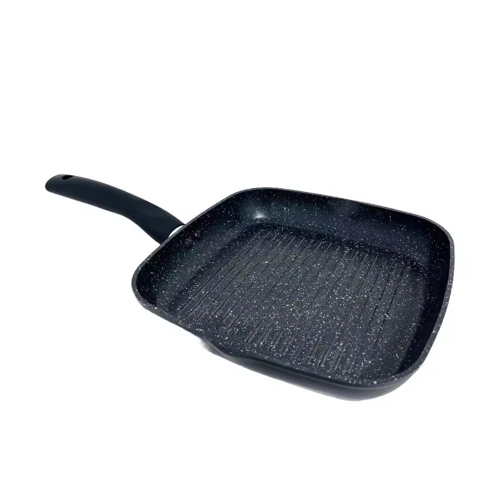 Non Stick Firkantet Grill Pan Steke Pan Stekepanne med induksjon