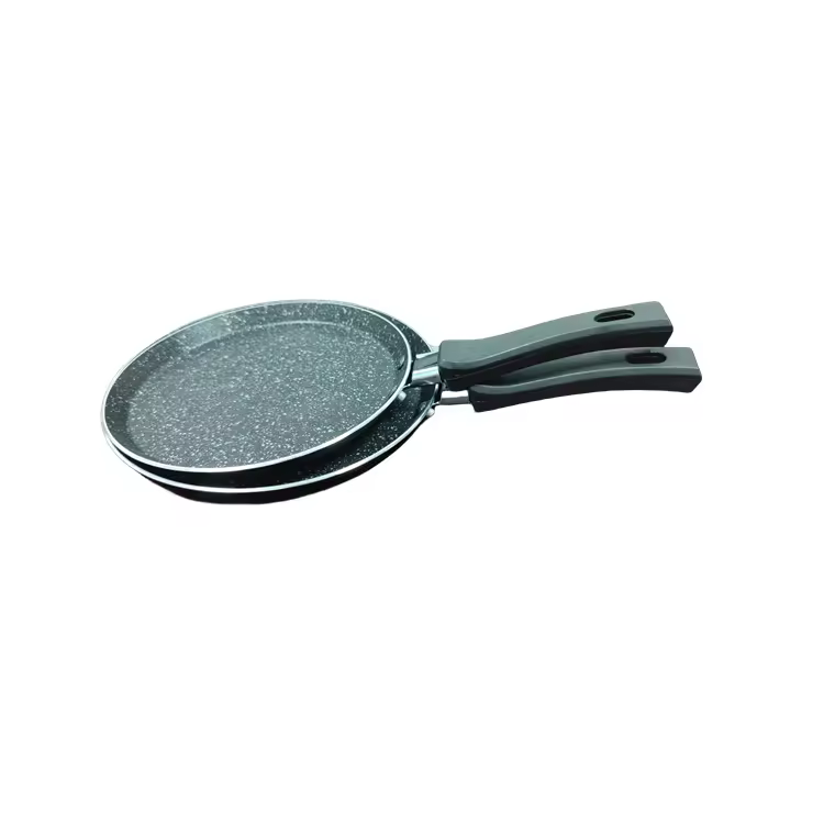 Nature Serie 28 cm Nonstick marmorbelegg Støpt aluminium Pizzapanne Crepe Pannekakepanne med Stay-Cool Bakelitt-håndtak