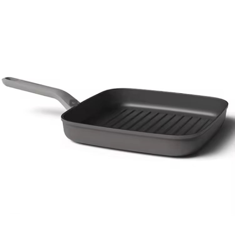 Non-stick støpt aluminiumsgrill Pan Square Myk-touch Holder seg kjølig Håndtak PFOA-fri belegg Induksjonskompatibel