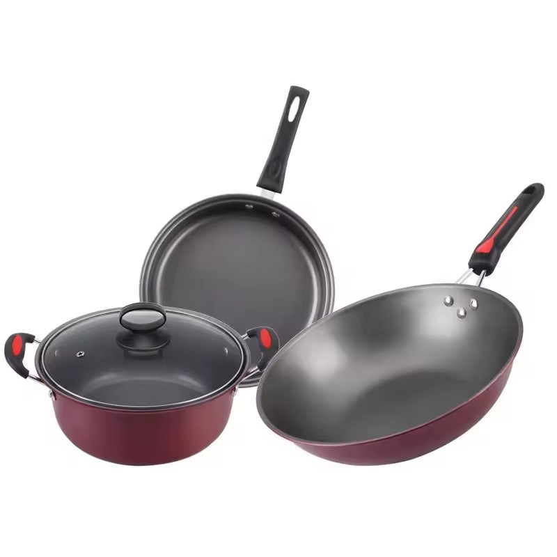 Non-stick gryte tredelt sett med gryter panner aktivitetsgaver non-stick gryte årsmøtesett gaver