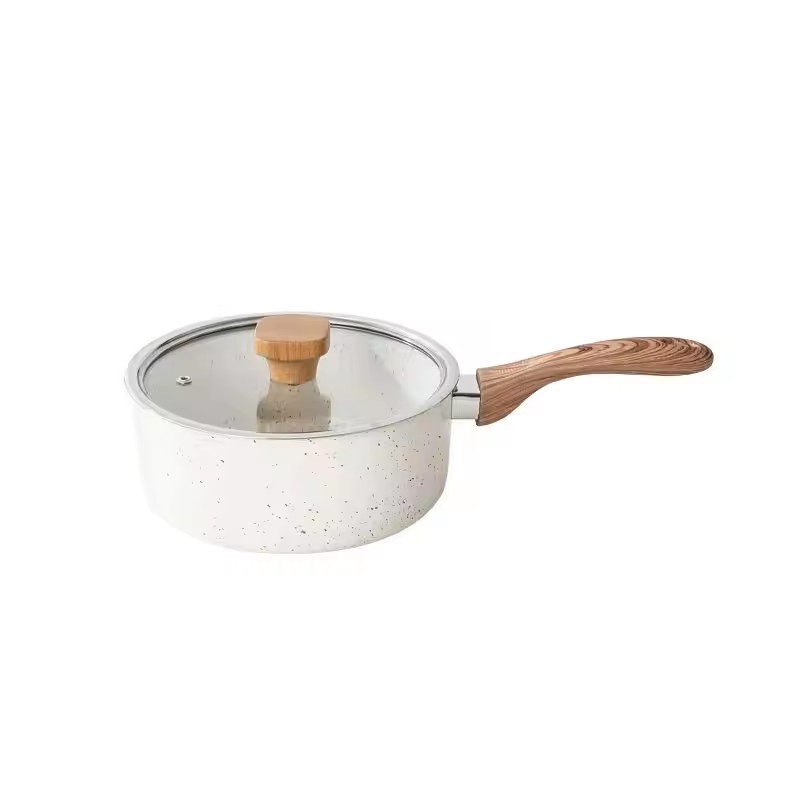 Grensekryssende stekepanne i japansk stil husholdningsrisstein non-stick snø flat melkegryte dobbel bruk instant nudelgryte