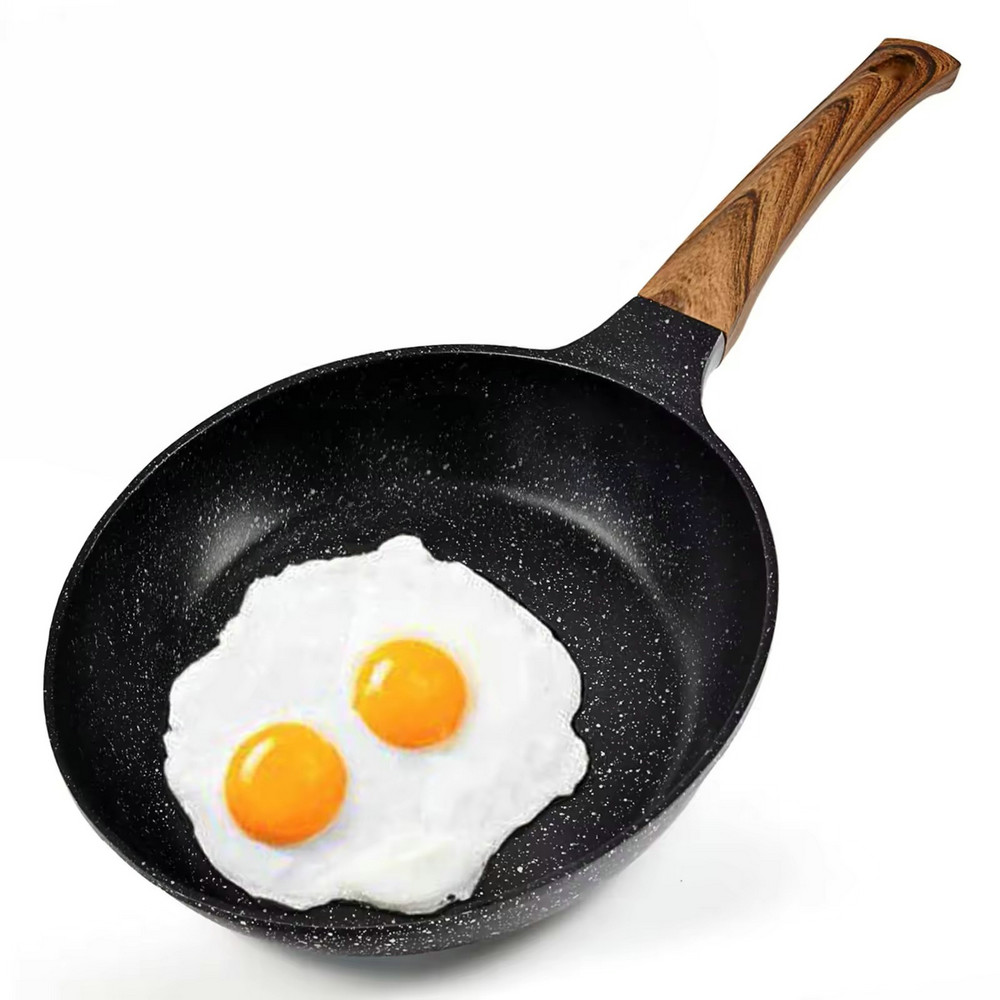 Tilpasset logo non-stick aluminiumslegering induksjonsstekepanne eggpanne omelettpanner